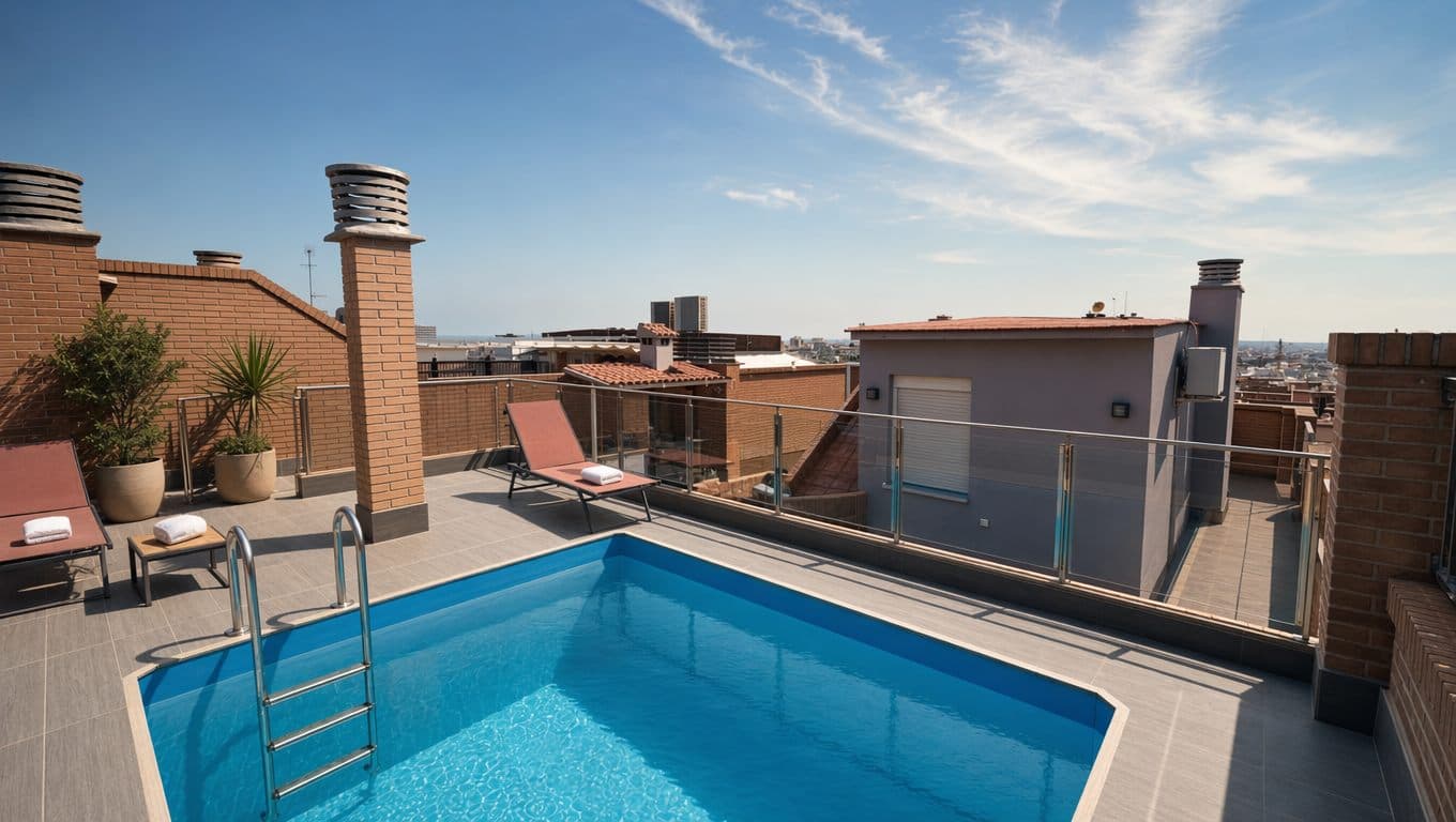 Ático de lujo con terraza y piscina privada sobre Valencia